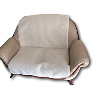 Couchschoner 2-Sitzer gelockt 100x200 cm 100% Wolle