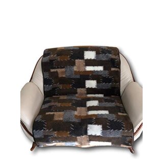 Couchschoner 2-Sitzer Patchwork 100x200 cm 100% Wolle