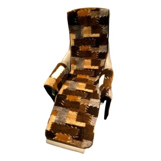 Armchair protector relax armchair patchwork with pockets 100% merino wool