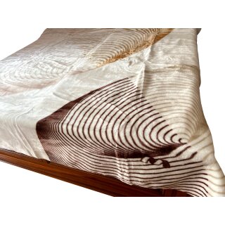 Bettüberwurf Harmony Größe 220x240cm, 100% Polyester, Farbe beige Kreise