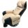 Sesselschoner Beige Relax 180cm Alpaca mit Taschen 100% Wolle