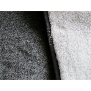 1B Ware - Sesselschoner Nobel anthrazit/silber 50x200 cm 100% Wolle