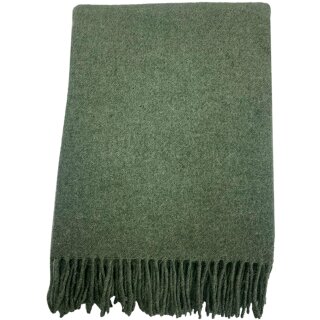 Wollplaid "Neuseeland" 100% Wolle, Größe 140x200cm, verschiedene Farben Melange Smoke Green