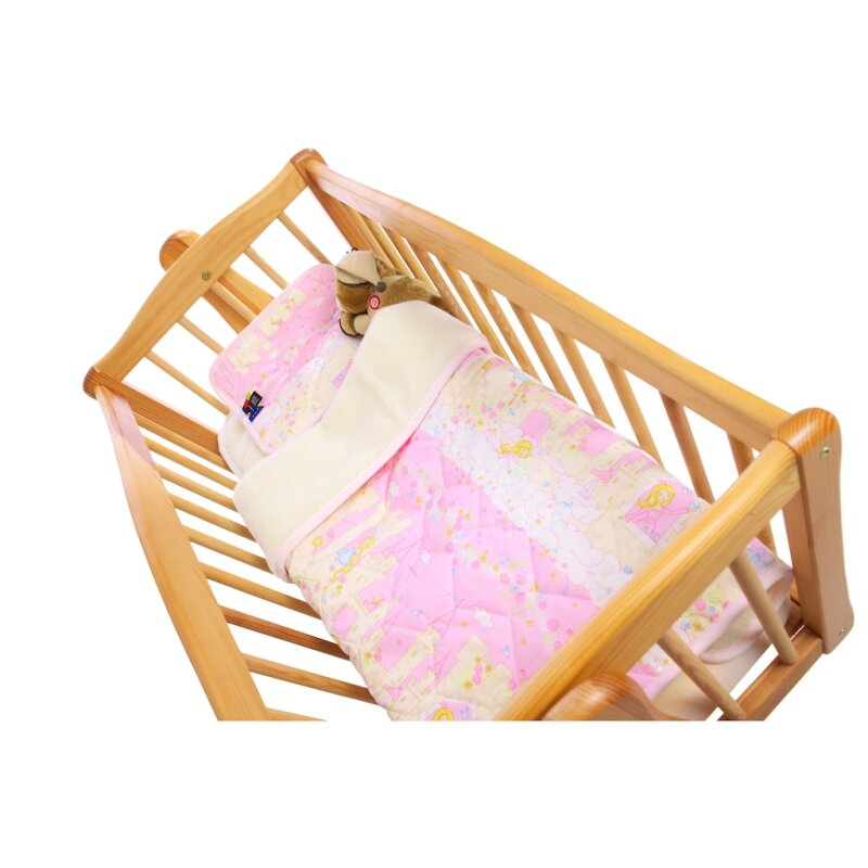 Kinderbett Set 3Teilig Unterbett 100% Wolle Kissen Baby Bettset Oberbett 