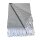 Sommerplaid grau/weiß, 140x200cm, Baumwollmischung
